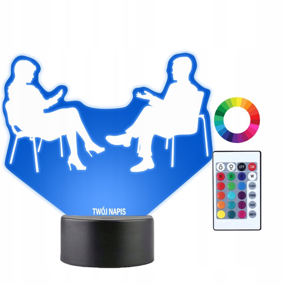 Lampka Nocna 3D LED Pan Psycholog Prezent