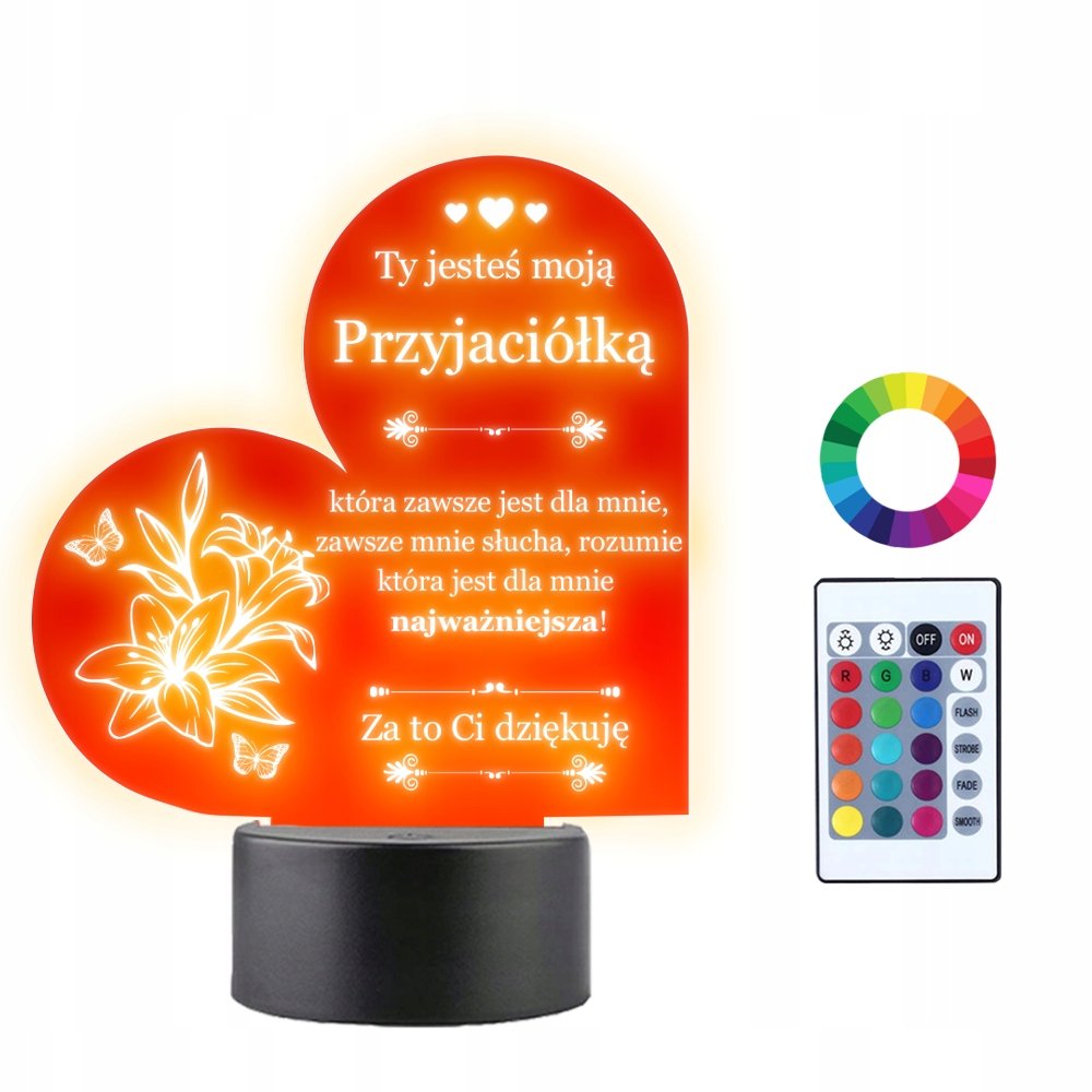 Lampka Nocna 3D Led Upominek Dla Przyjaciela