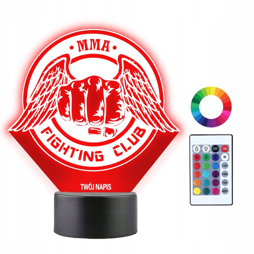 Lampka Nocna 3D LED Sztuki Walki MMA