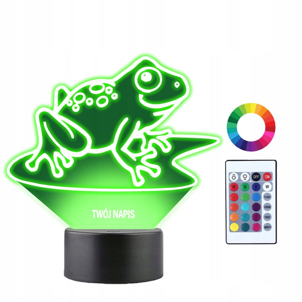 Lampka Nocna 3D LED Żaba Żabka Prezent