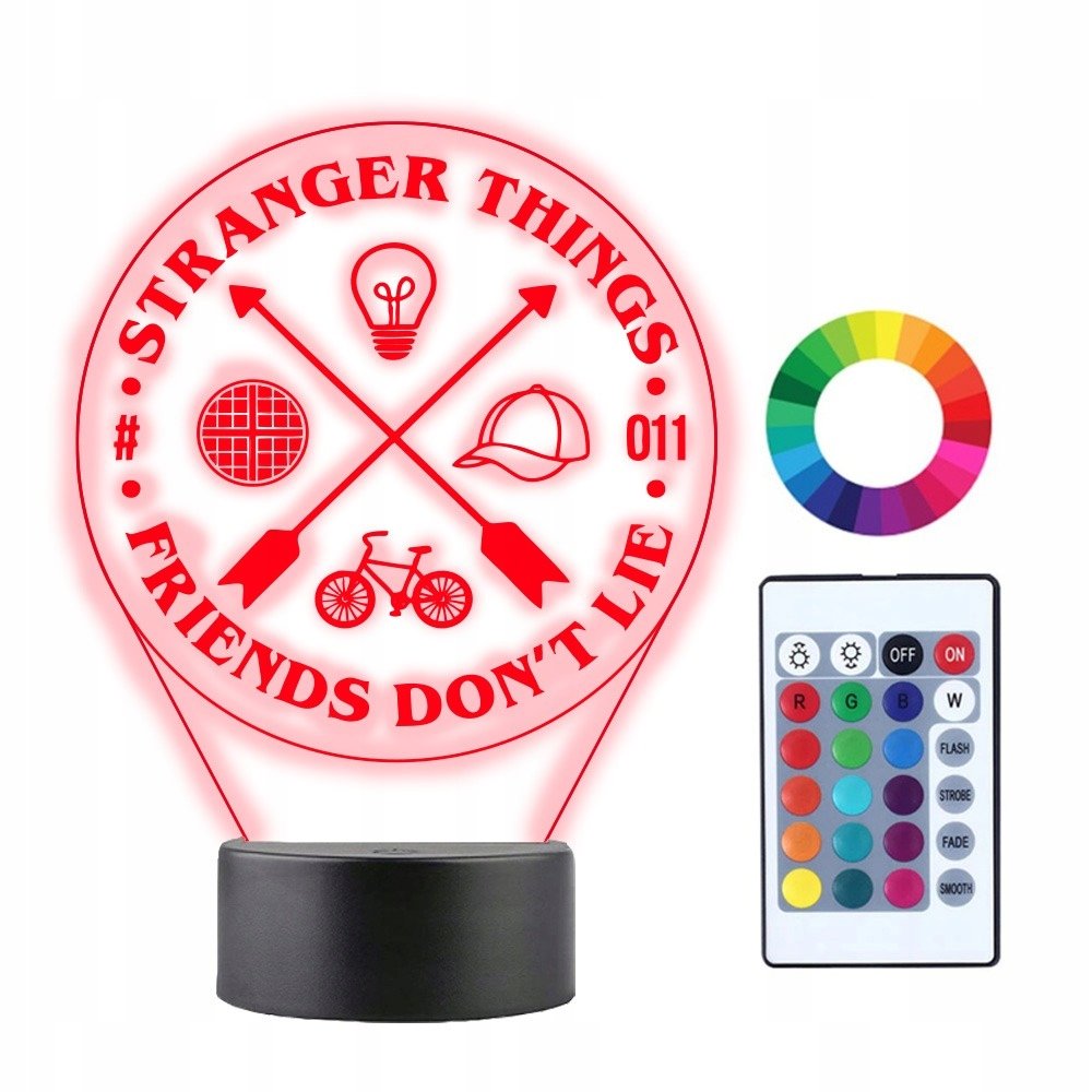 Lampka Nocna 3D Led STRANGER THINGS