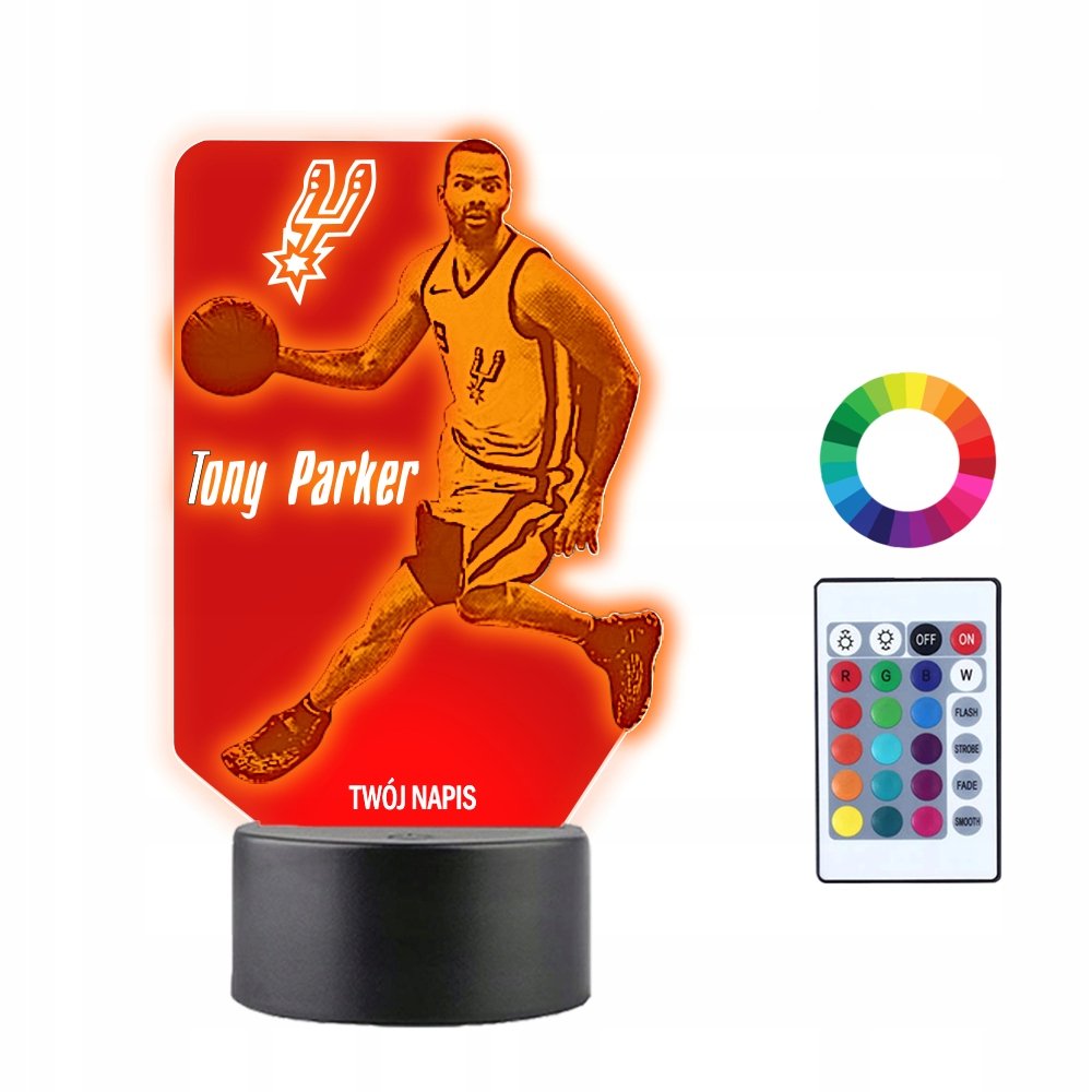 Lampka Nocna 3D LED Tony Parker Koszykarz