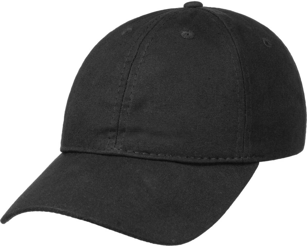 Waxed Bauwolle Cap by Lipodo, czarny, One Size
