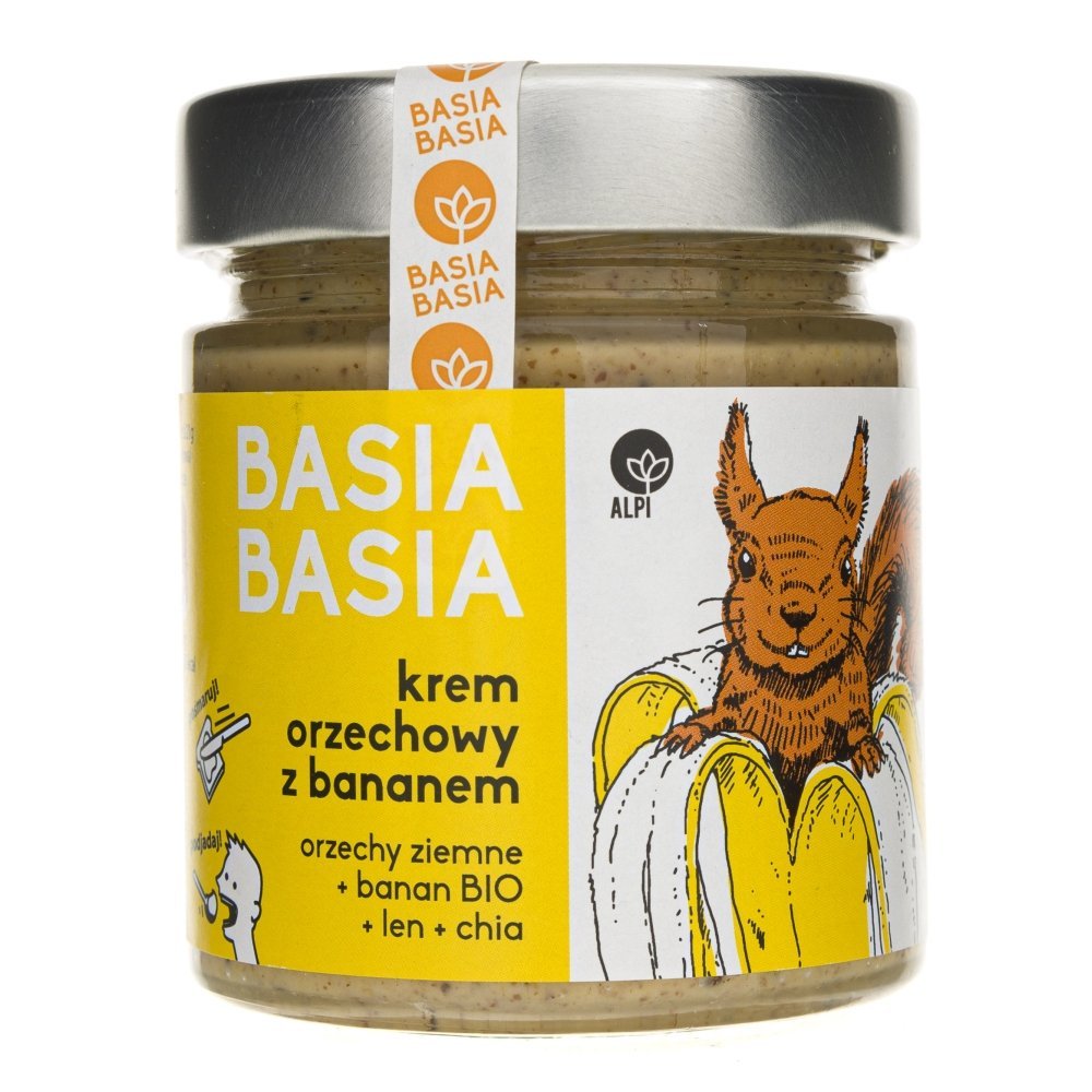 Alpi Hummus Bezglutenowe masło orzechowe banan, chia, len 210g