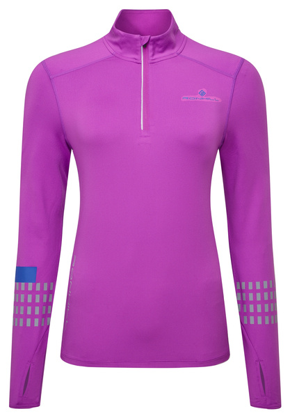 RONHILL Bluza biegowa damska AFTERHOURS 1/2 ZIP thistle/cobalt