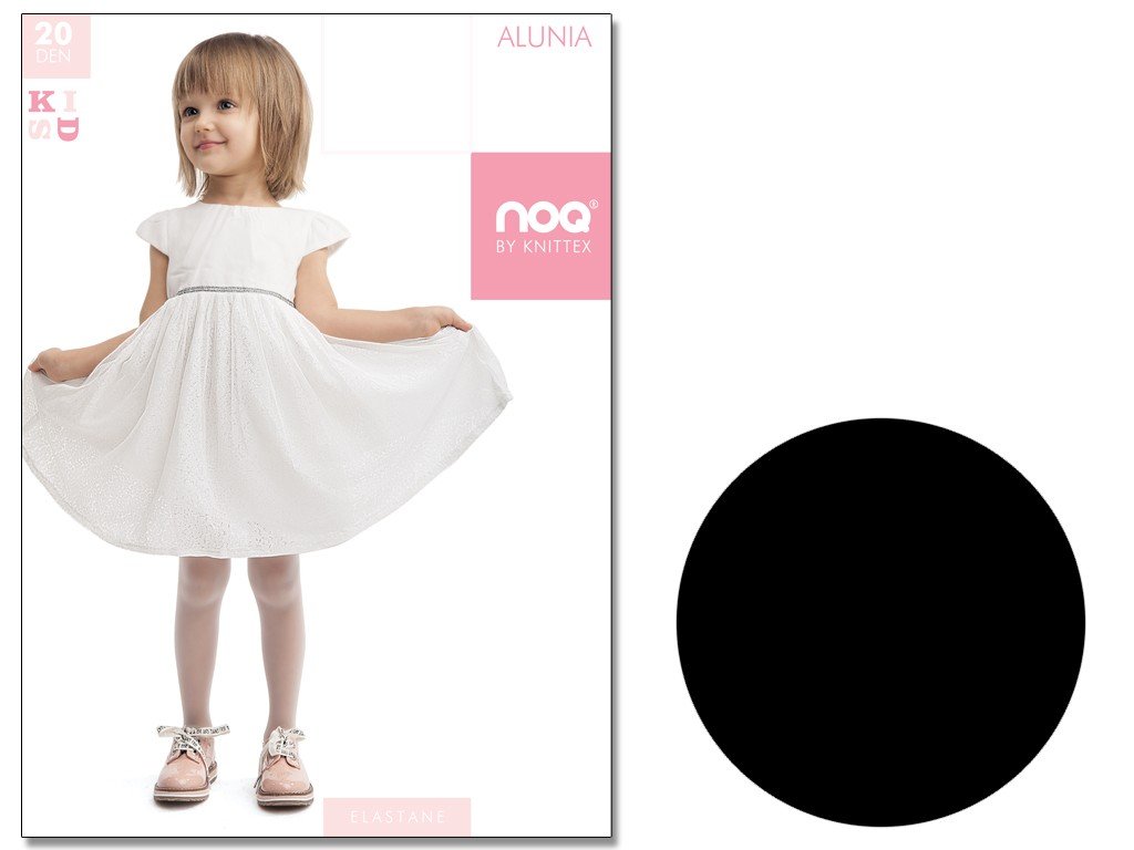 Cienkie Rajstopy Dziecięce Alunia Małe Rozmiary 116-122 Nero