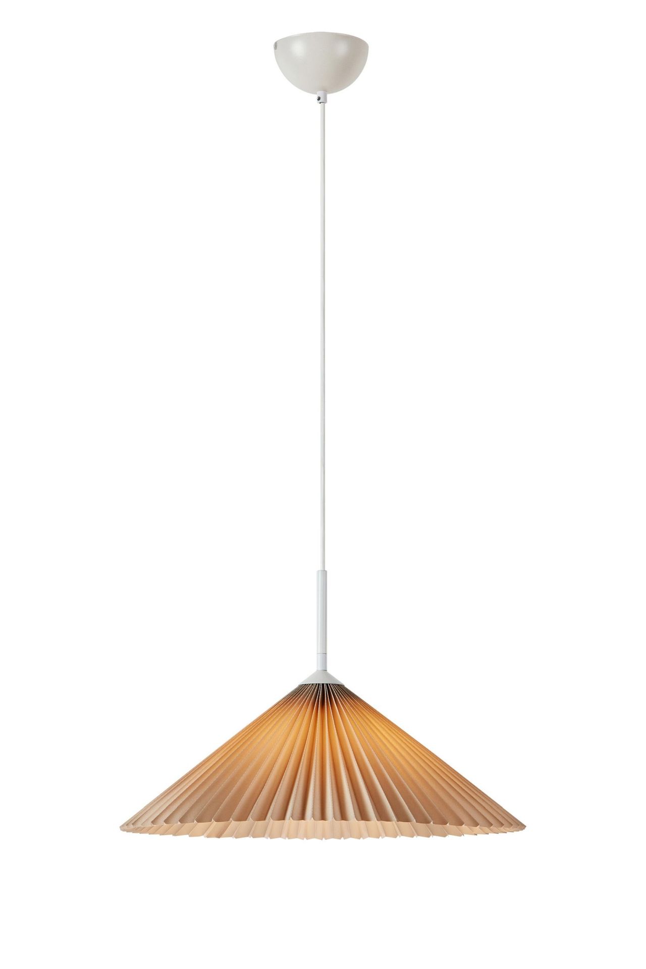 Rustykalna lampa wisząca z plisowanym abażurem 108710 z serii PLISADO