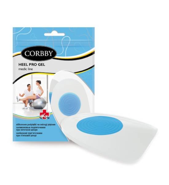 Corbby Podpiętki na ostrogi CORBBY Heel pro gel, Rozmiar: M, 1 sztuka