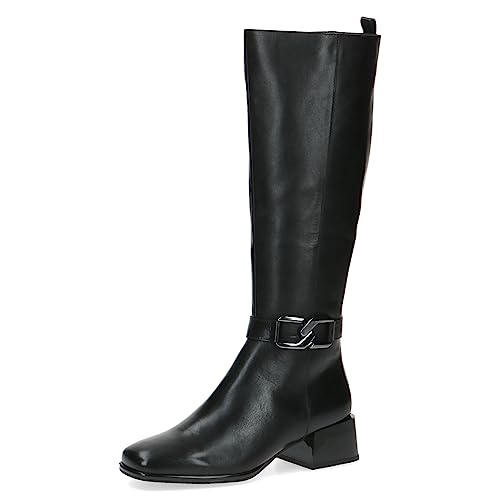 Caprice Damskie 9-25525-41 sznurowane botki na obcasie, czarne, 39 EU, czarny, 39 EU
