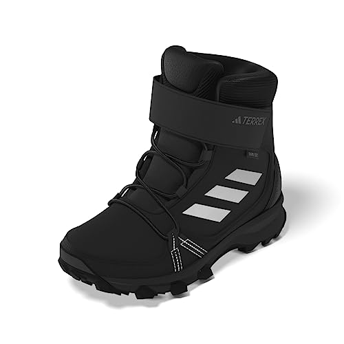 adidas Terrex Snow Velcro Cold.rdy Winter, Shoes-High (Non-Football) Unisex-Dla dzieci i młodzieży, Czarny Rdzeń Czarny Chalk White Grey Four, 38 2/3 EU