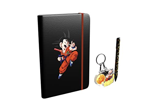Dragon Ball, zestaw prezentowy, pamiętnik na klucze, długopis i długopis, pudełko prezentowe, dziennik z zamkiem, wielokolorowy, oficjalny produkt (CyP Brands), wielokolorowy, zestaw Estandar, Dragon