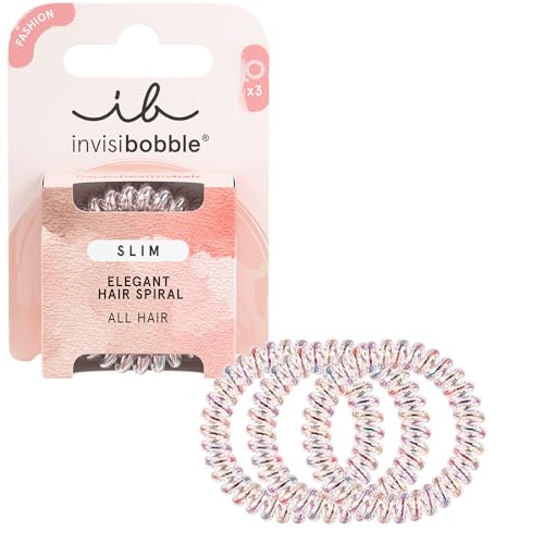 invisibobble Slim Vanity Fairy gumka do włosów elegancka – dla kobiet i dziewcząt, bez odcisków, wysoki komfort, mocna przyczepność, wodoodporna, idealna do cienkich, cienkich włosów i wysoko upiętych
