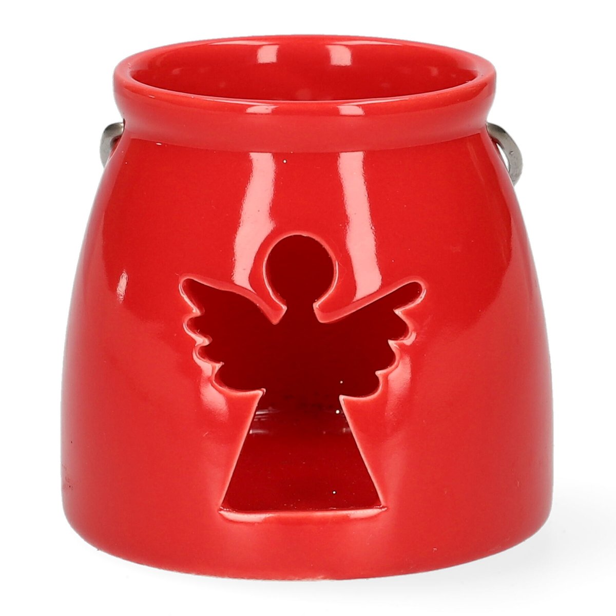 Lampion ceramiczny LANERN  z aniołem 8x8 cm