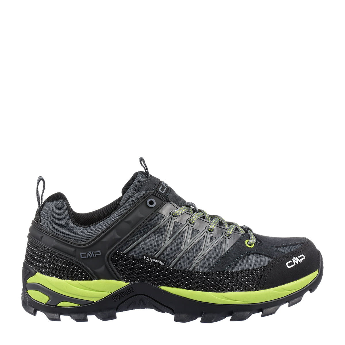 CMP Męskie buty trekkingowe Rigel Low Wp Walking, antracytowo-limonkowe, rozm. 41, Antracite Limegreen, 41 EU
