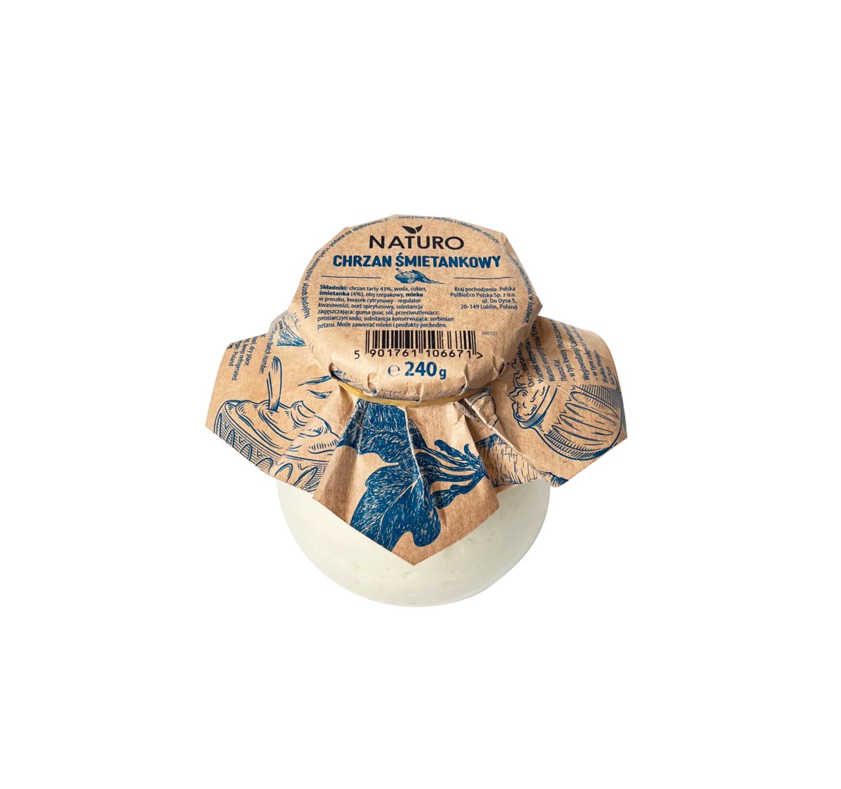 Chrzan śmietankowy Naturo 240g