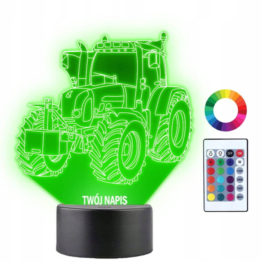 Lampka Nocna 3D LED Traktor Prezent