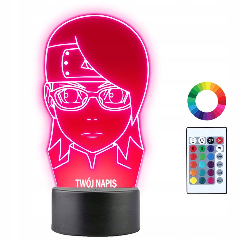 Lampka Nocna 3D LED Sarada Boruto Anime Prezent
