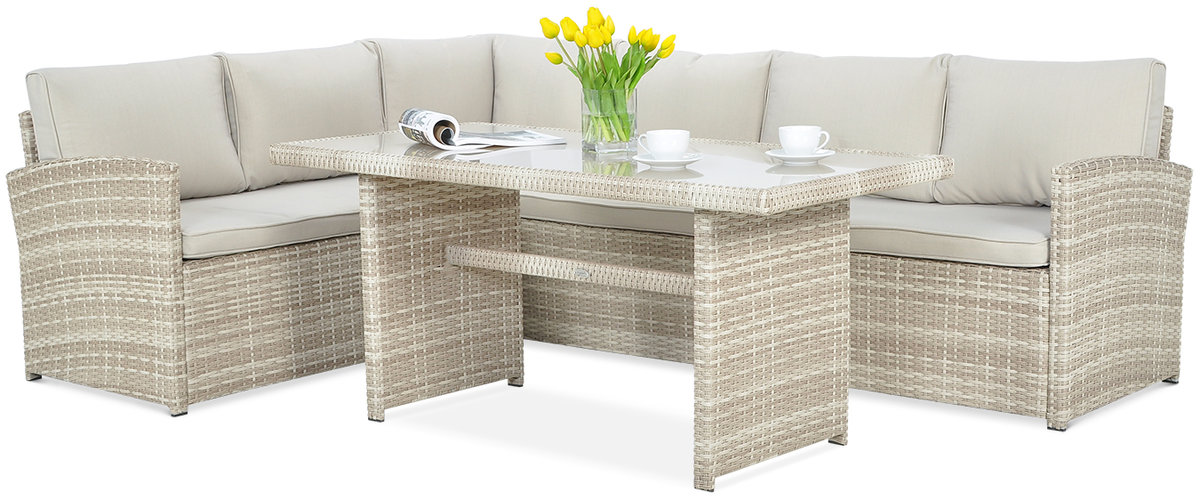 Narożnik Technorattan Salo Beige - Focus Garden