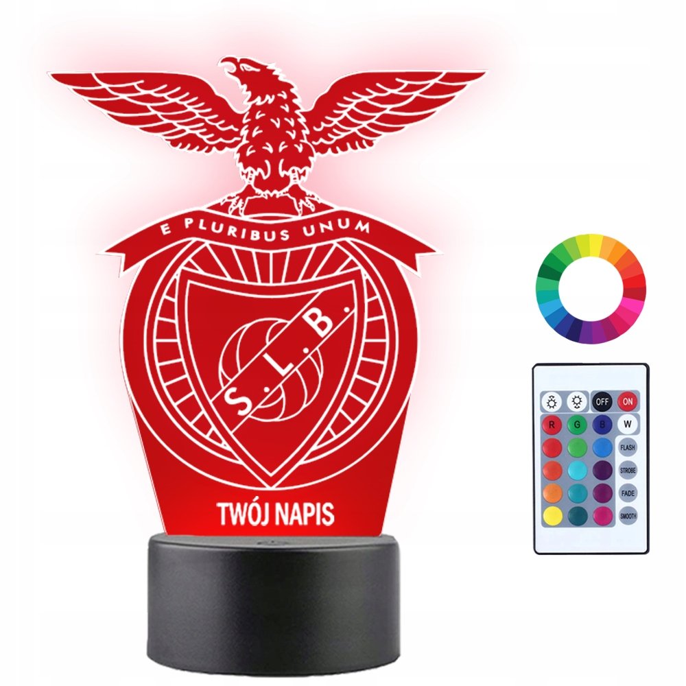 Lampka Nocna 3D LED SI Benefica Klub Piłkarski