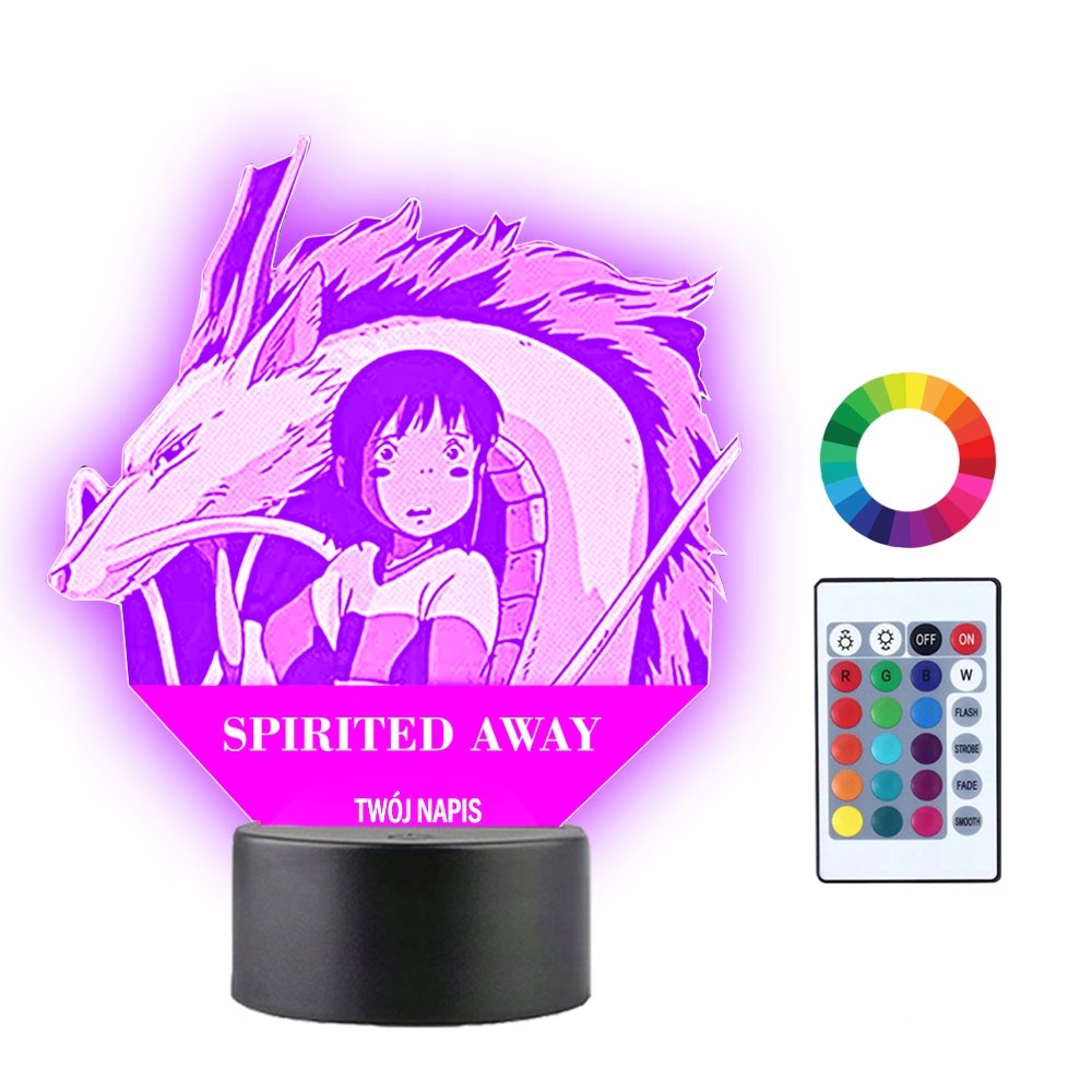 Lampka Nocna 3D LED Spirited Away Anime Prezent