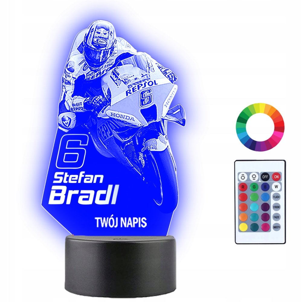 Lampka Nocna 3D Led Stefan Bradl Prezent