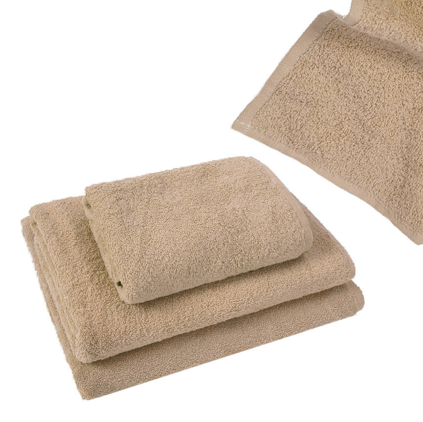 Bawełniany Ręcznik Frotte 90x145 cm kąpielowy, plażowy Simple beżowy 400g/m2