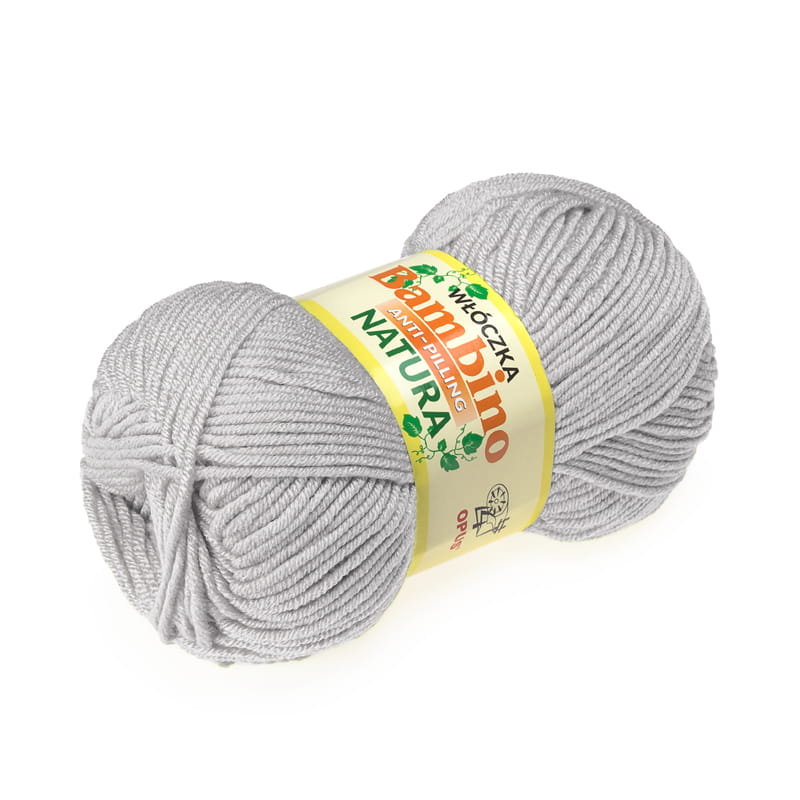 Włóczka Opus Natura Bambino nr 804 jasny szary