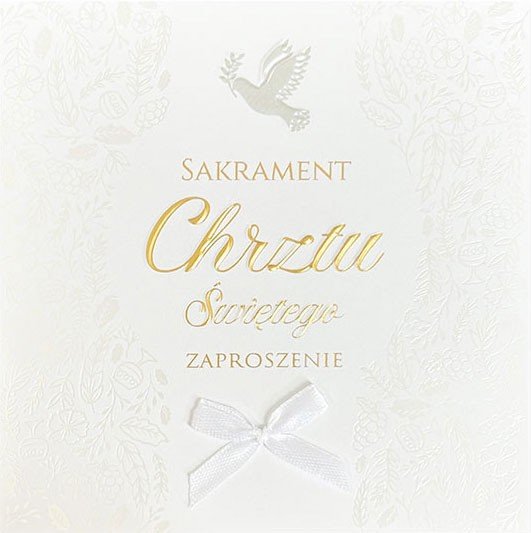 Zaproszenie na Chrzest, bogato zdobione zestaw 5 szt PCZP49