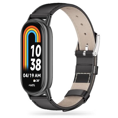 Pasek Leatherfit do Xiaomi Smart Band 8 / 8 NFC Black