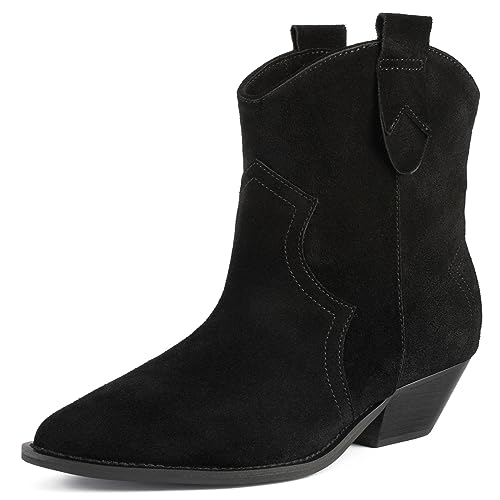 L37 HANDMADE SHOES Damskie botki zamszowe I ręcznie wykonane buty I wyjątkowy styl I New Somebody Else Ankle Boot, czarne, 38 EU, czarny, 38 EU