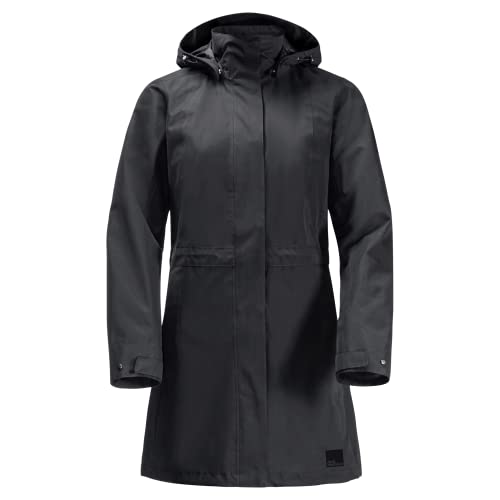 Jack Wolfskin Ottawa Płaszcz Kurtka, Czarna, M Kobiety