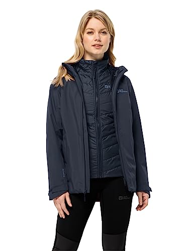 Jack Wolfskin Damska kurtka Glaabach 3ln1, Night Blue, XL (DE)