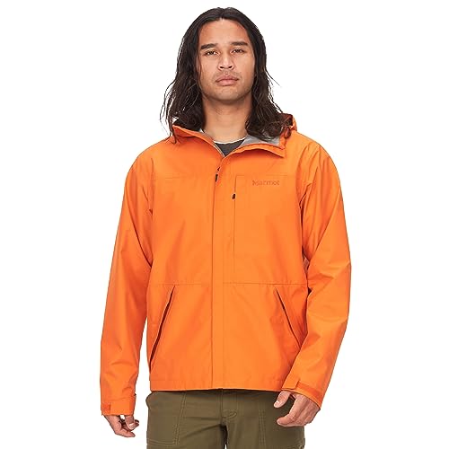 Marmot Meżczyzni Minimalist GORE-TEX Jacket, Wodoodporna kurtka GORE-TEX, wodoodporny płaszcz przeciwdeszczowy, oddychająca wiatrówka hardshell jako kurtka przejściowa, Tangelo, XL