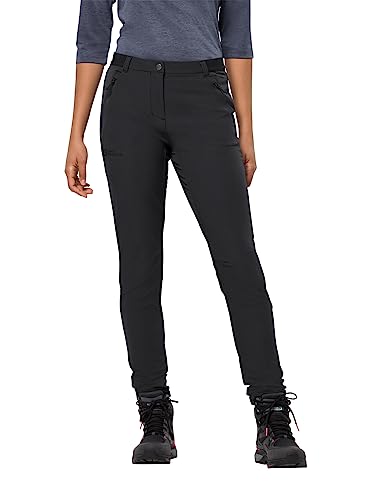 Jack Wolfskin Damskie spodnie z kamieni jajkowatych, czarne, 36