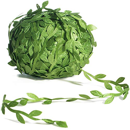 Naidiler Wstążka z liśćmi, sztuczne liście winorośli, wstążka do przycinania, dzika dżungla, roślinność botaniczna na baby shower, imprezę, wesele, do domu, wieńce i rękodzieło