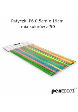 POLSIRHURT Patyczki P6 0,5cmx19cm 50szt mix kolorów