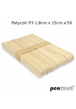 POLSIRHURT Patyczki P3 1,8cmx15cm 50szt kolor drewna