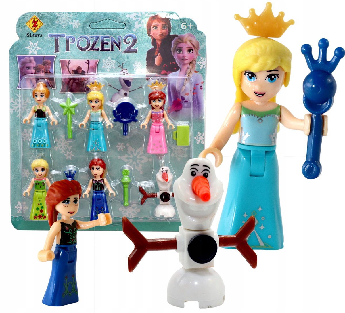 Figurki KRAINA LODU Frozen 2 Elsa Anna Olaf 6sztuk .com