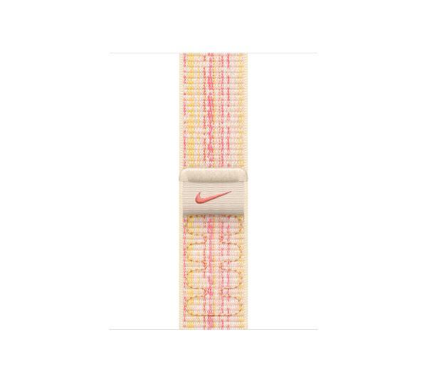 Apple sportowa Nike w kolorze księżycowej poświaty/różowym do koperty 41 mm