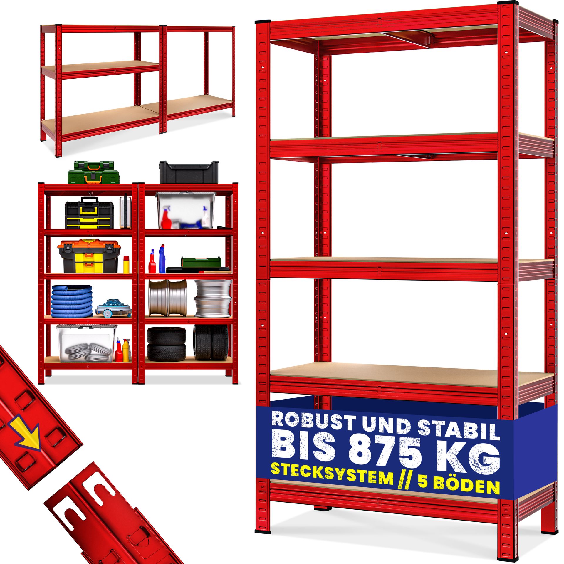 Regał magazynowy 180x90x40 Malowany Proszkowo