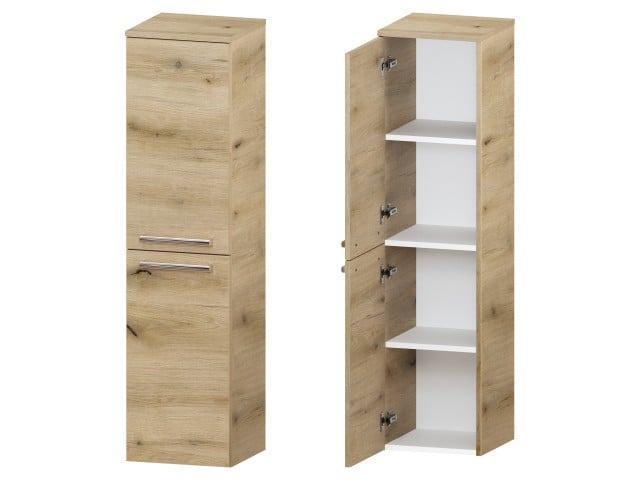 Słupek Łazienkowy ATHD 35 cm 2D Lewy - Dąb Evoke Coast Mat - Uchwyty Chromowane
