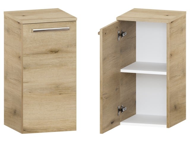 Słupek Łazienkowy ATHD 35 cm DD Lewy - Dąb Evoke Coast Mat - Uchwyty Chromowane