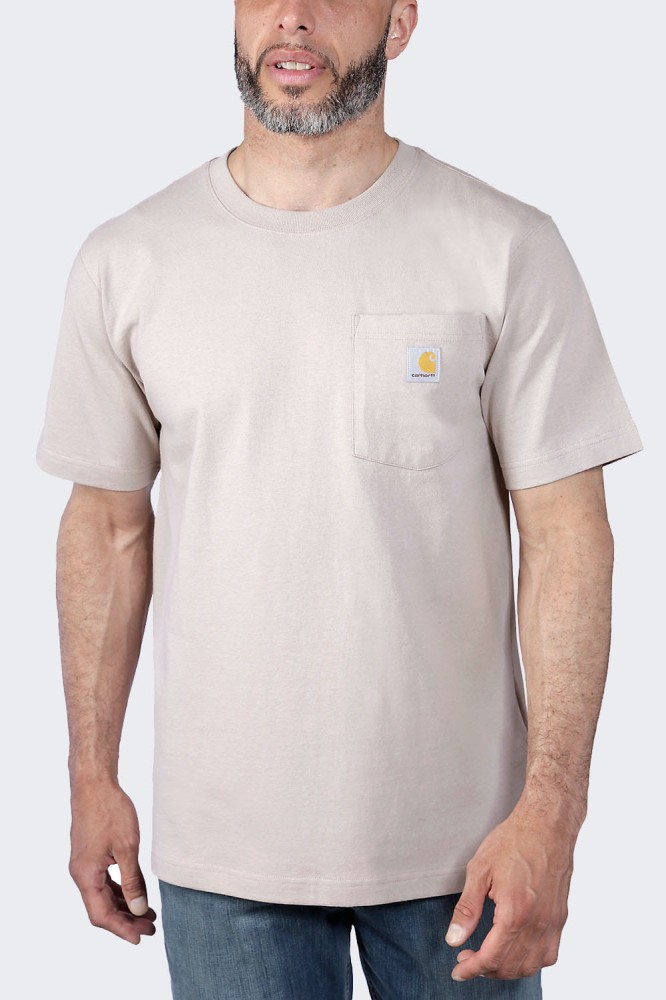 Koszulka męska T-shirt Carhartt Heavyweight Pocket K87 V61 Mink
