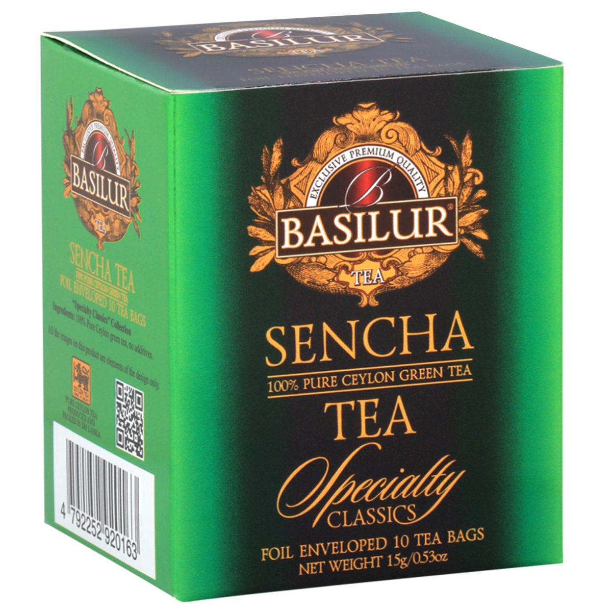 BASILUR Sencha- Zielona herbata klasyczna w saszetkach, 10x1,5 g x1