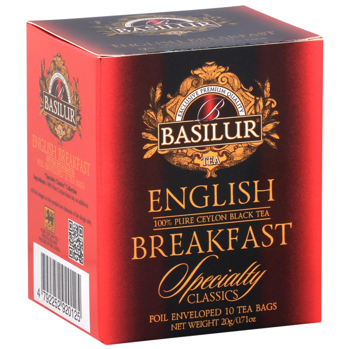 BASILUR English Breakfast- Herbata czarna w saszetkach, 10x2g x1