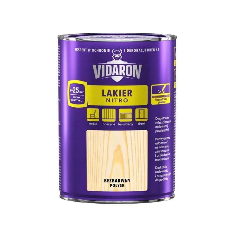 LAKIER DO DREWNA NITRO VIDARON 0.75L POŁYSK