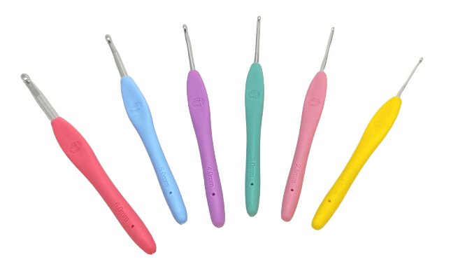 Zestaw szydełek z miękkim uchwytem 6 szt. 2 - 6 mm
