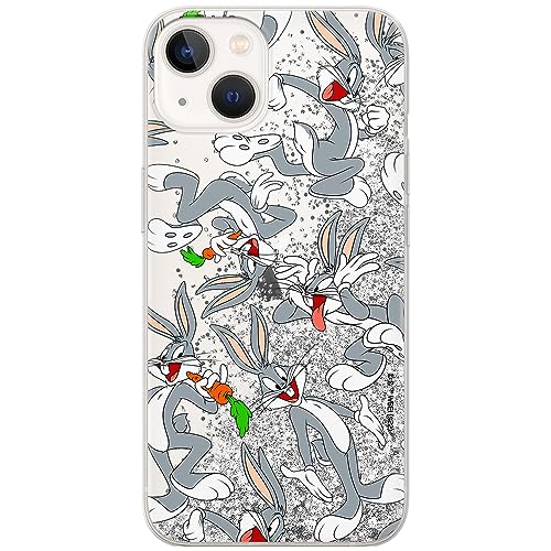 ERT GROUP etui na telefon Apple Iphone 13, case oryginalny i oficjalnie licencjonowany przez Looney Tunes, wzór Bugs 013, optymalnie dopasowane, z efektem płynnego brokatu