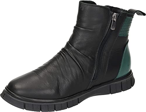 Manitu Damskie botki 990324-01, czarne, rozmiar 38, czarny, 38 EU
