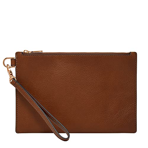 Fossil Wristlet, Portfel Bi-Fold Damski, Brązowy, Wymiary: 22,2 0,6 W x 14,6 cm wys, br?zowy, Measurements: 22.2 cm L x 0.6 cm W x 14.6 cm H